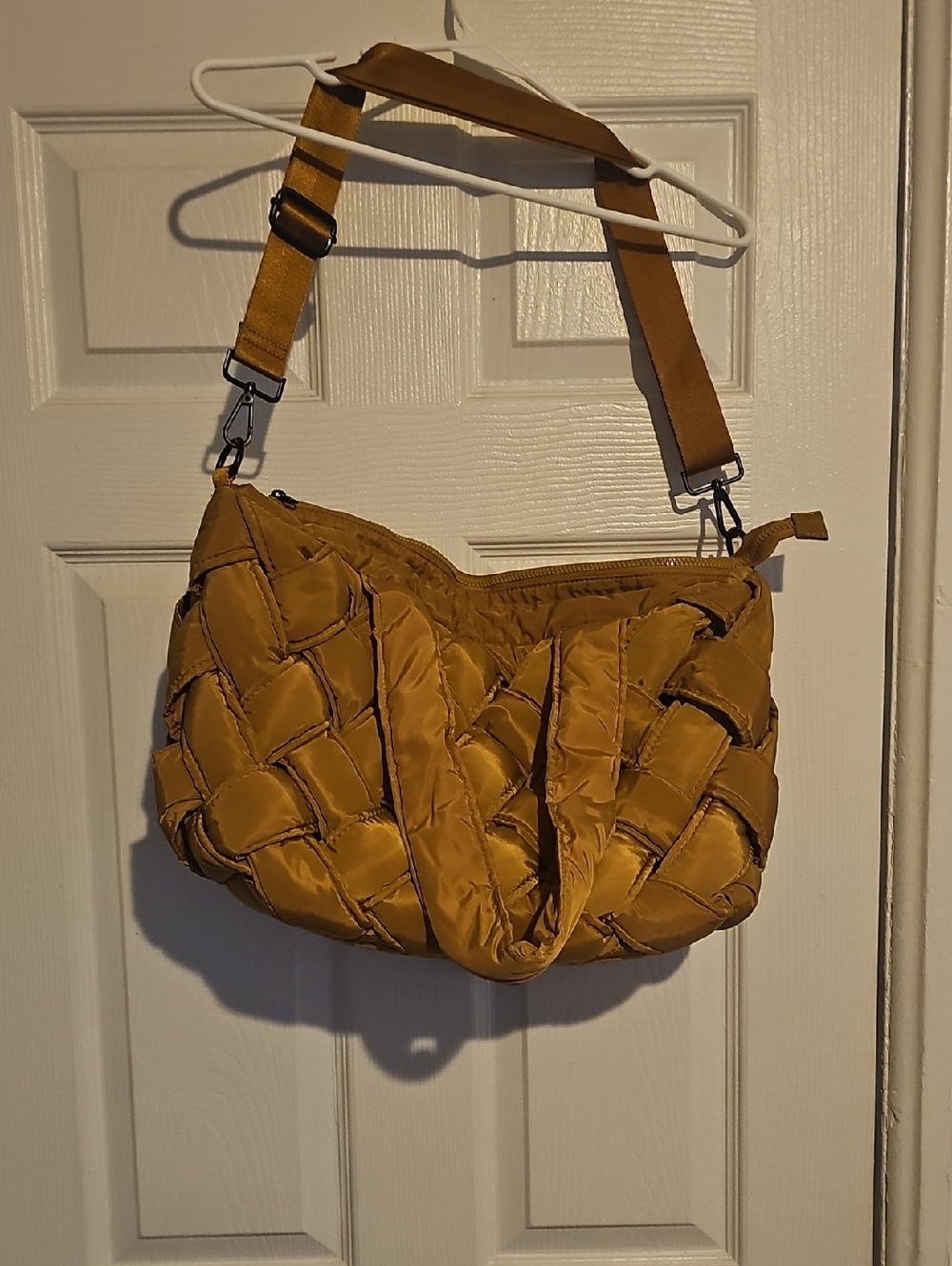 Street Level Mustard Quilted Crossbody Bag - Women's Shoulder Bag